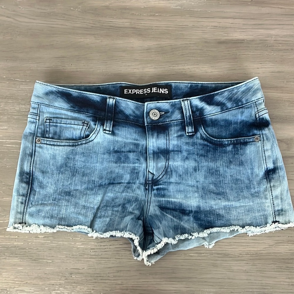 Express Acid wash shorts